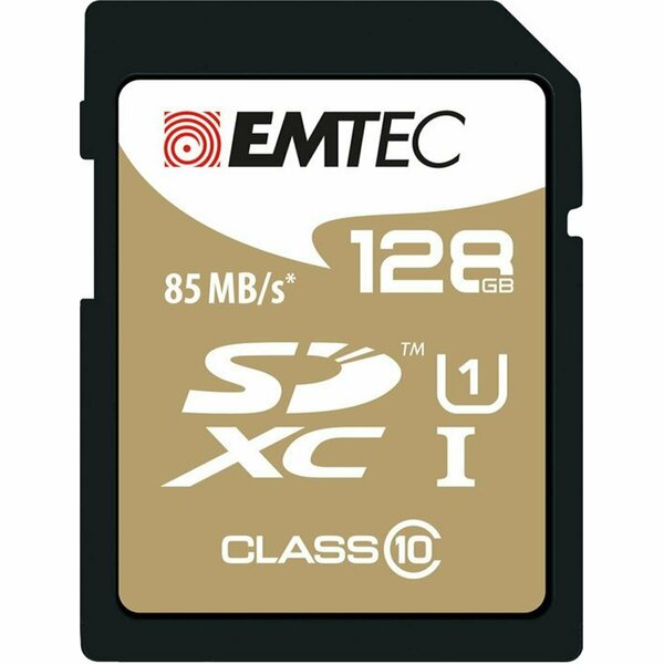 Emtec 128 GB Elite Gold Plus Class 10 SDXC Memory Card EM96326